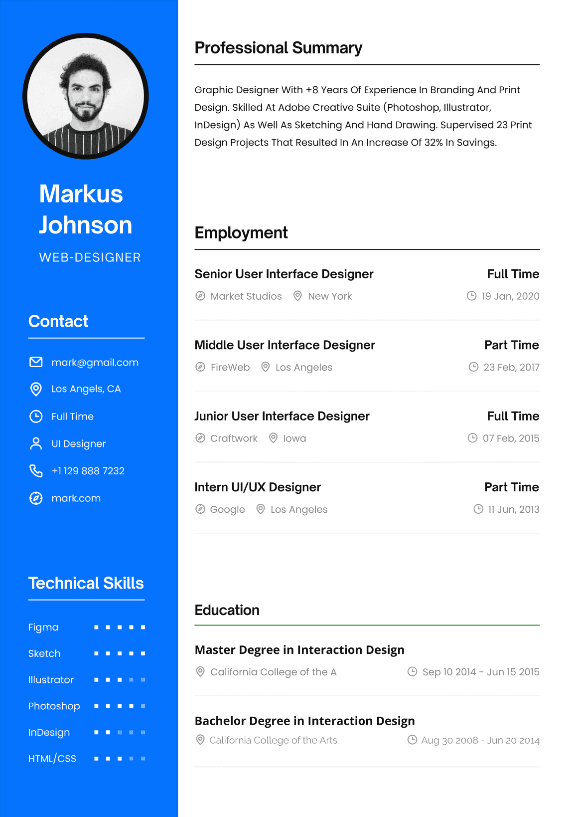 Classic CV template