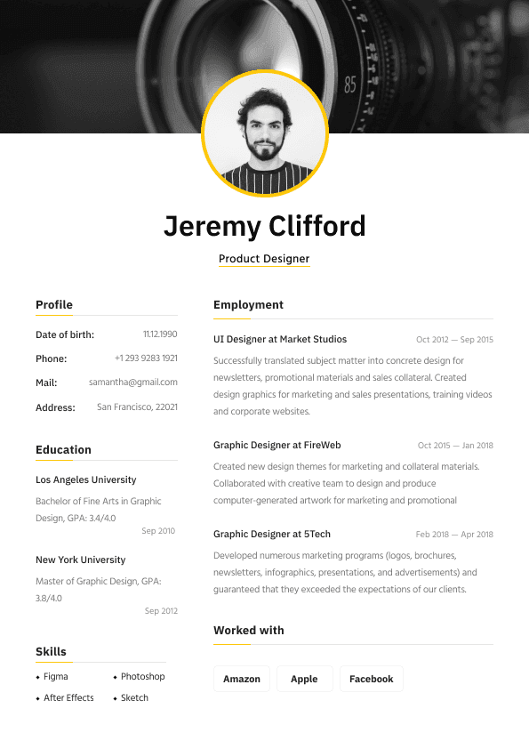 Creative CV template