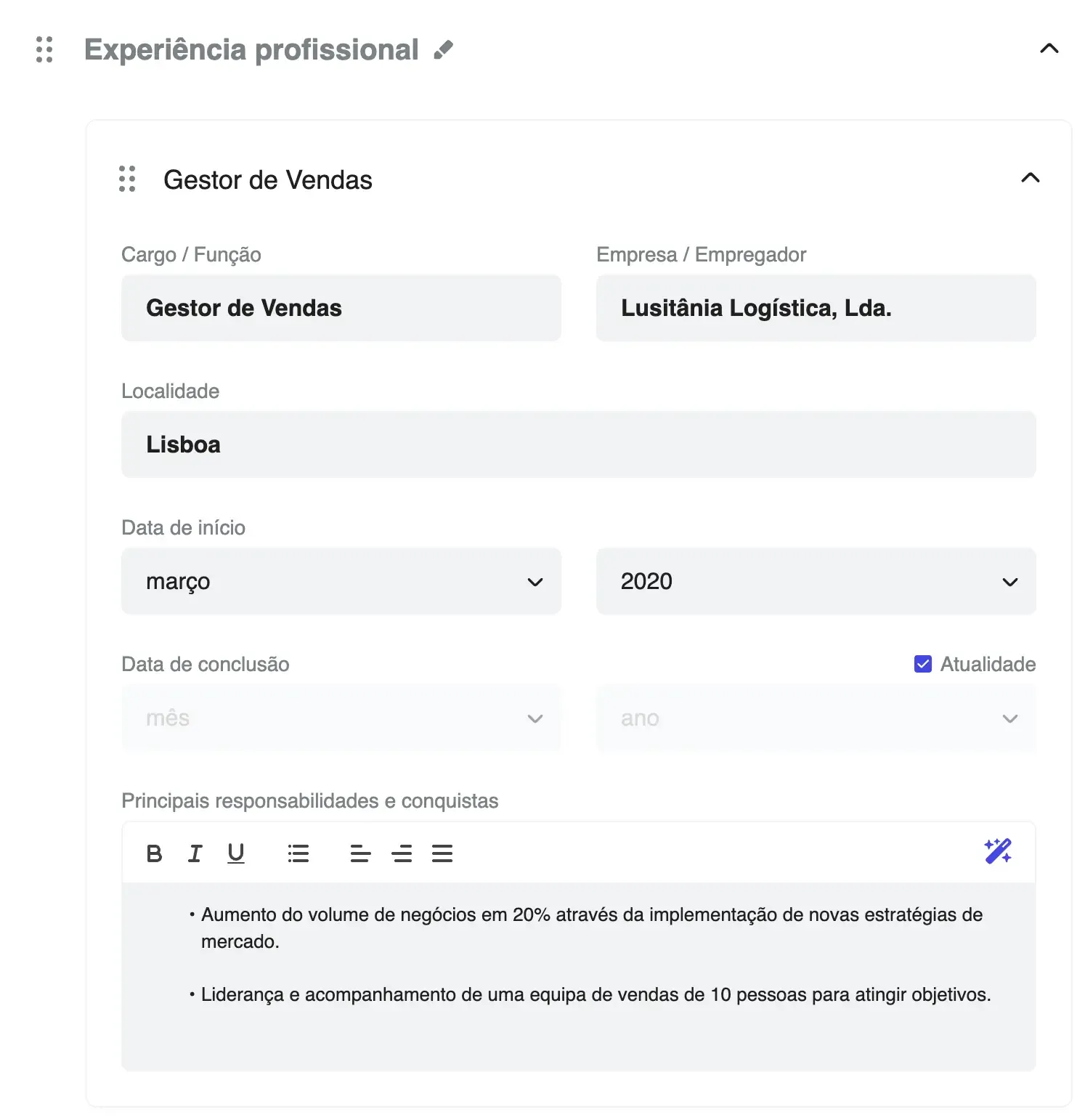 Create a job-worthy resume quickly and easily.