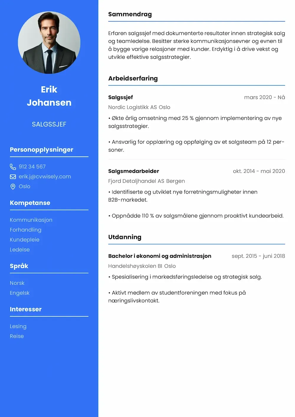 Norsk CV-mal