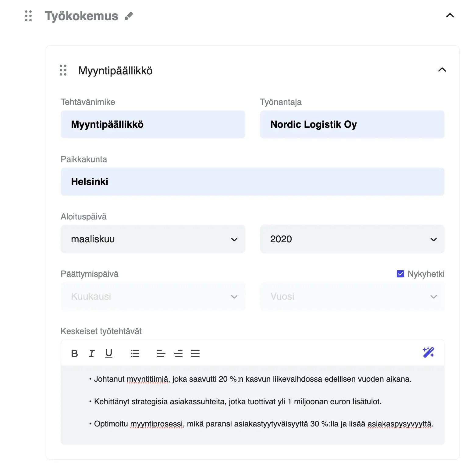 Create a job-worthy resume quickly and easily.