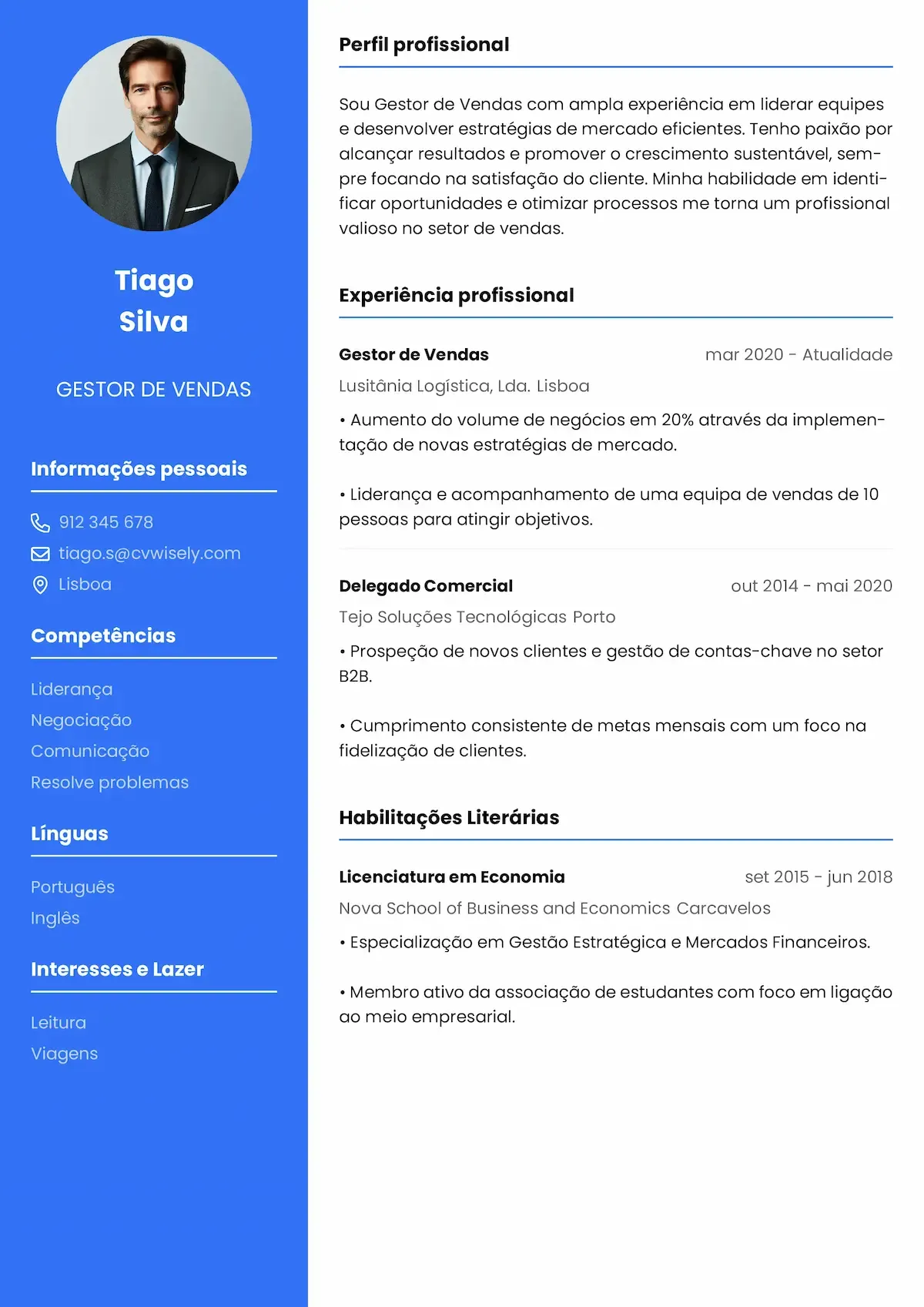 Modelo de Currículo Profissional