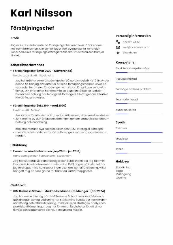Modern CV-mall