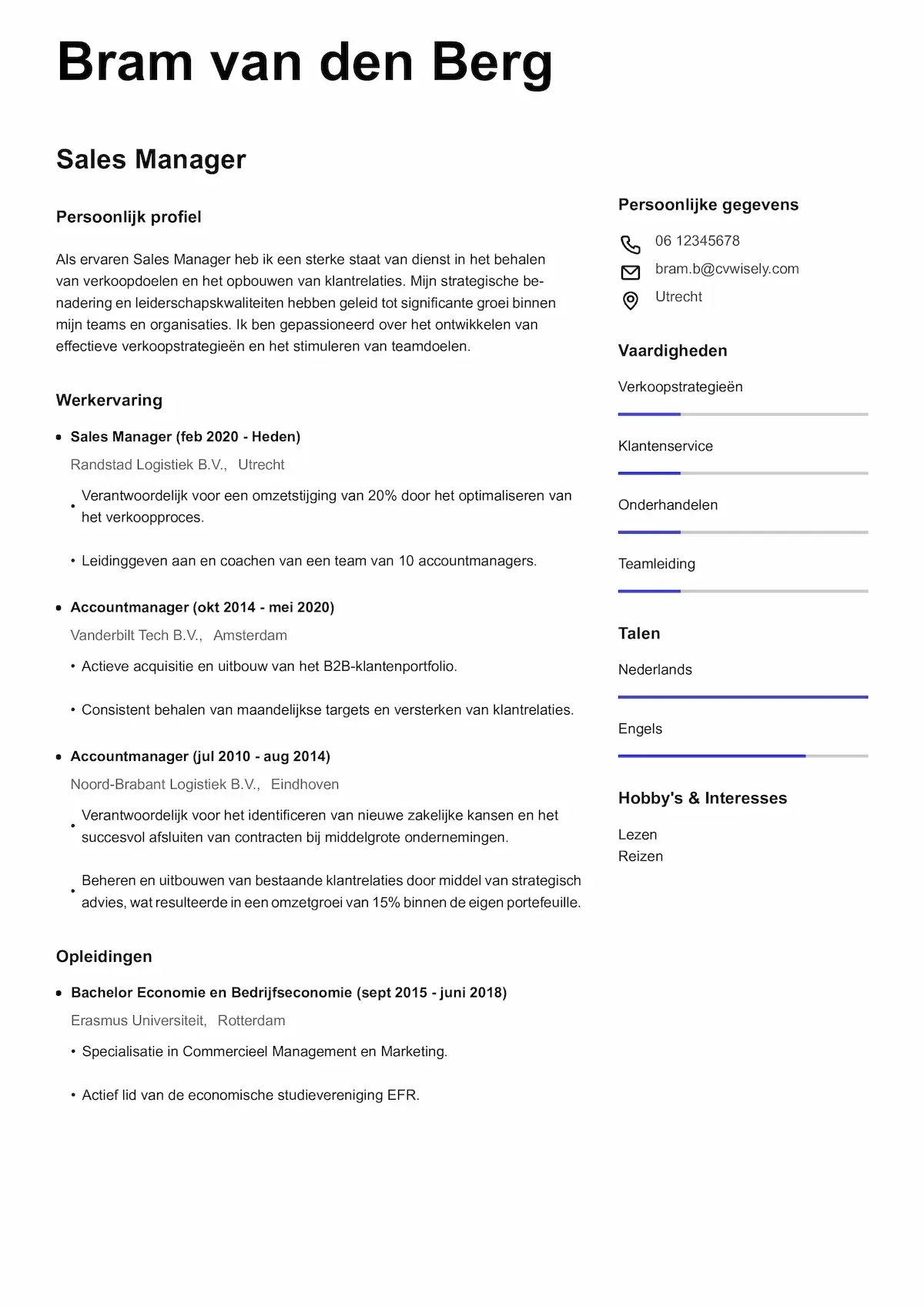 cv sjabloon modern